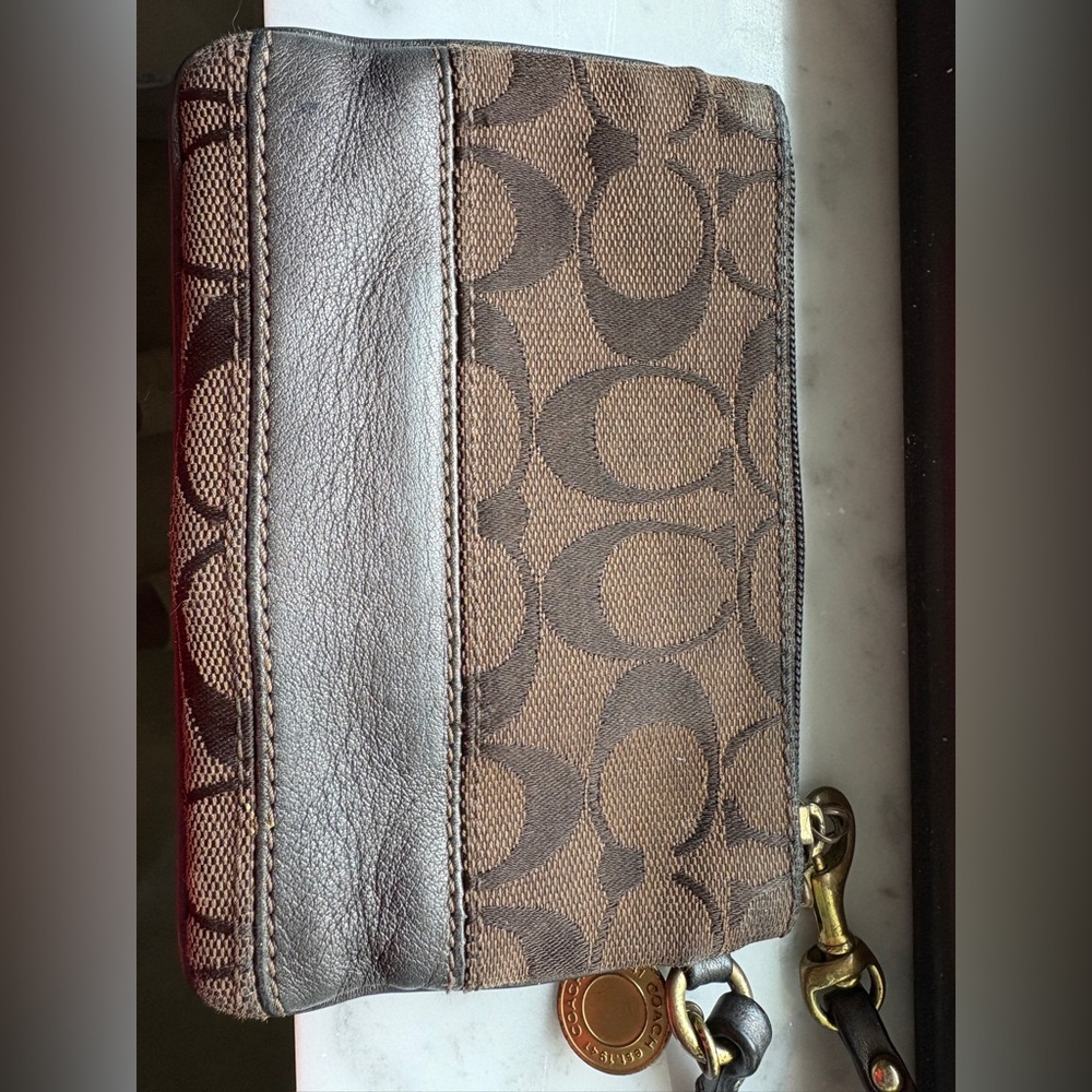 Vintage Coach Brown Wristlet